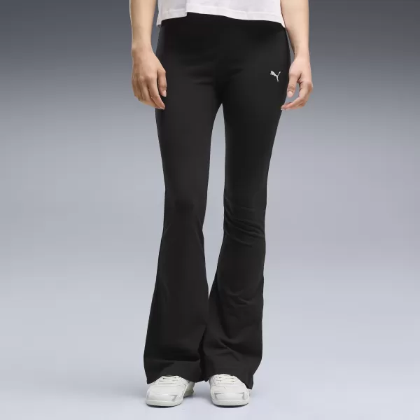  Leggings für Damen PUMA ESS HIGH-WAIST FLARED LEGGINGS 63154201 PUMA SCHWARZ 