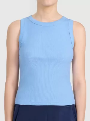 Damen-Tanktop 4F WMM00TSLEF299 DENIM