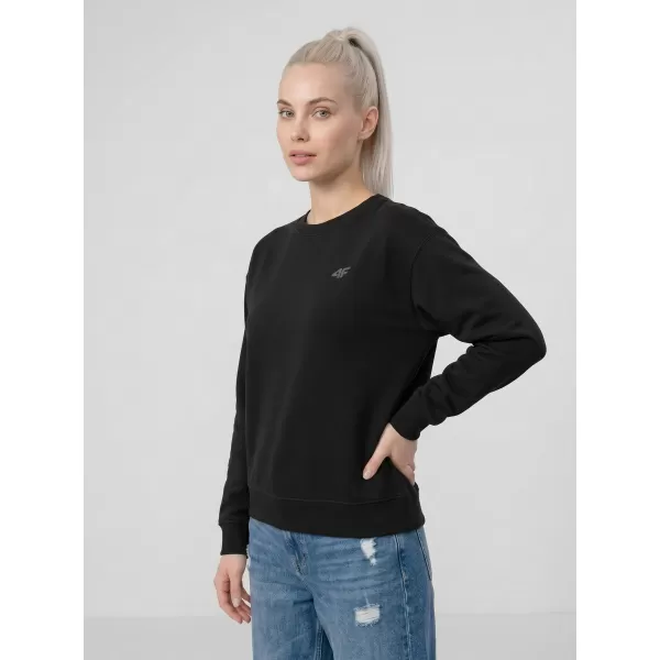  Damen-Sweatshirt 4F WMM00TSWSF2534 TIEFSCHWARZ 