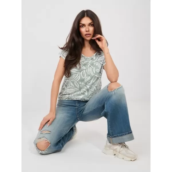  Damen-T-Shirt SUBLEVEL D12110M02646E PISTAZIEN 