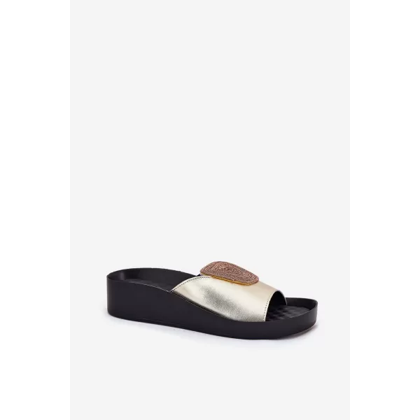  Damenhausschuhe S.BARSKI KV51-028 GOLD 