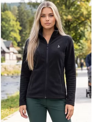 Fleece-Sweatshirt für Damen ALTISPORT ALW002852 SCHWARZ UND SILBER