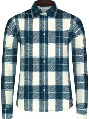 Flanellhemd für Damen NORDBLANC WILLOW NBSSL8371 DUNKELBLAU