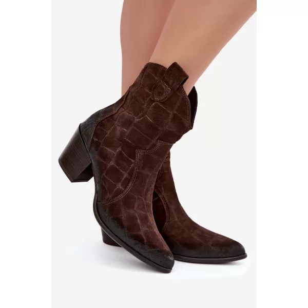  Cowboystiefel für Damen ZAZOO 1998 SCHOKOLADE 