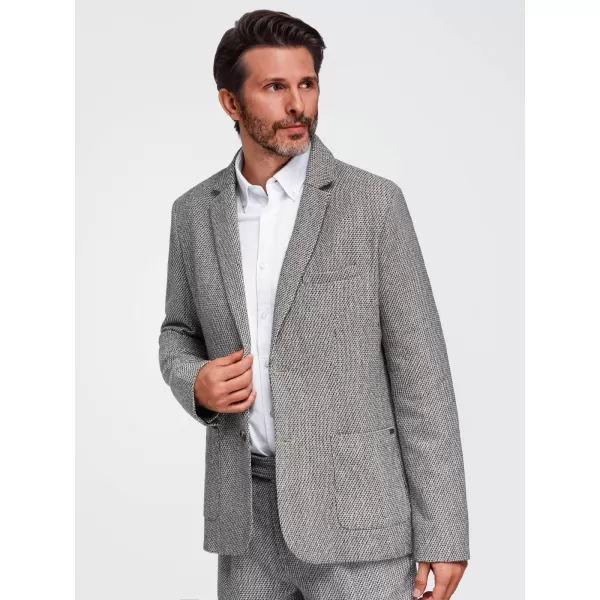  Herrenjacke OMBRE OM-BLZB-0130 BRAUNE MELANGE 
