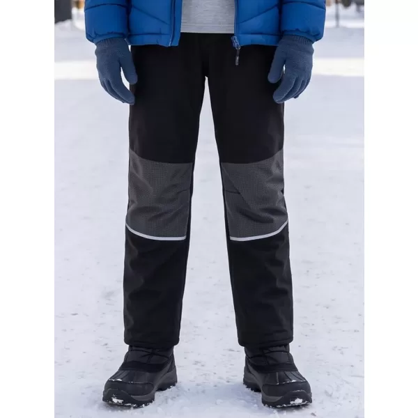  Warme Softshellhose für Kinder ALPINE PRO HERGO SCHWARZ 