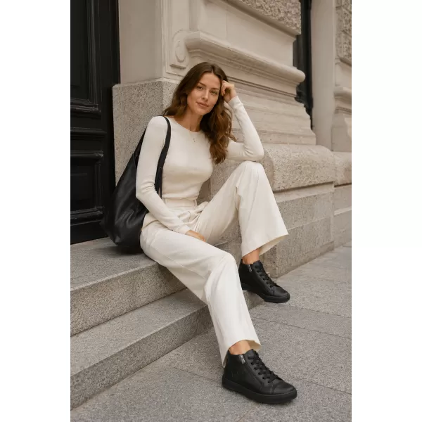  Damenstiefeletten aus Leder EVENTO 26PB18-562 SCHWARZ 