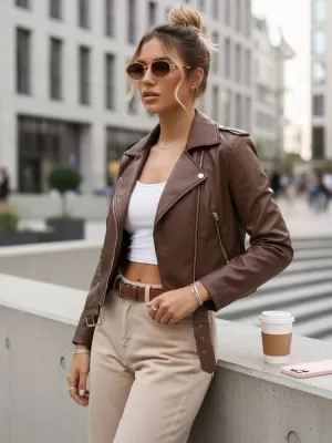 Damenjacke DSTREET TY5672 BRAUN