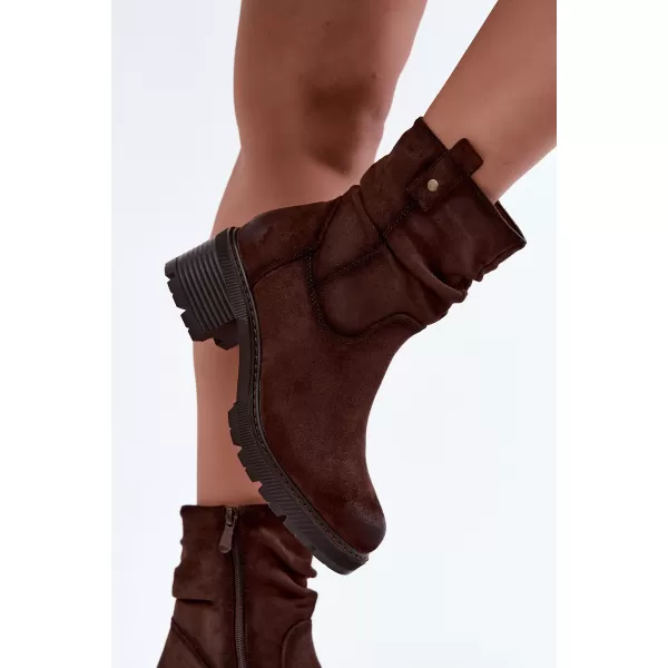  Damen-Stiefeletten S.BARSKI HY62-8100 BRAUN 