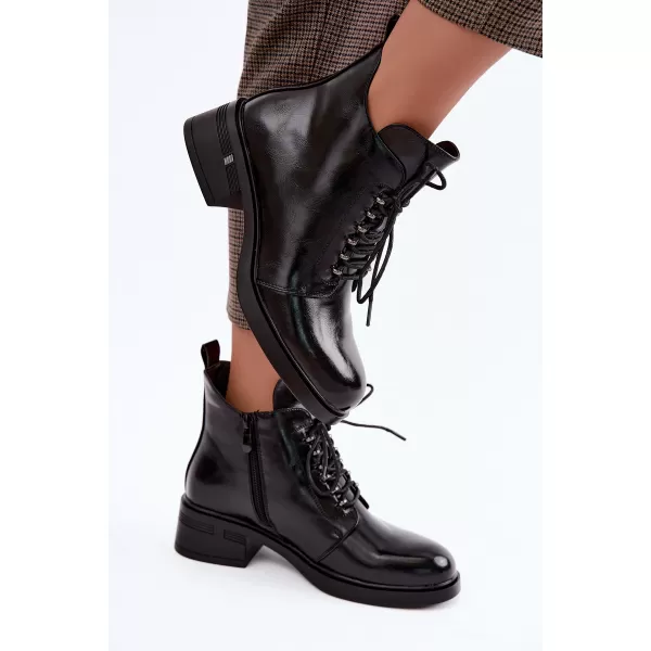  Damen-Stiefeletten S.BARSKI HY62-8112 SCHWARZ 