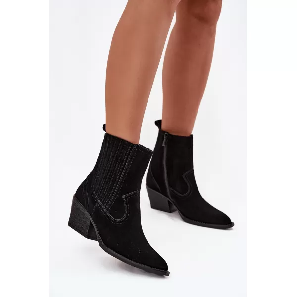  Damen-Stiefeletten BOTO 6350 SCHWARZ 