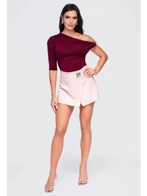 Damen-T-Shirt OMBRE OW-TS-E0075 BURGUND