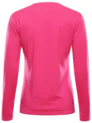 Schnell trocknendes Damen-T-Shirt ALPINE PRO LOUSA ROSA GLÜHEN