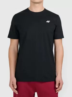 Herren-T-Shirt 4F WAW25TTSHM2373 TIEFSCHWARZ