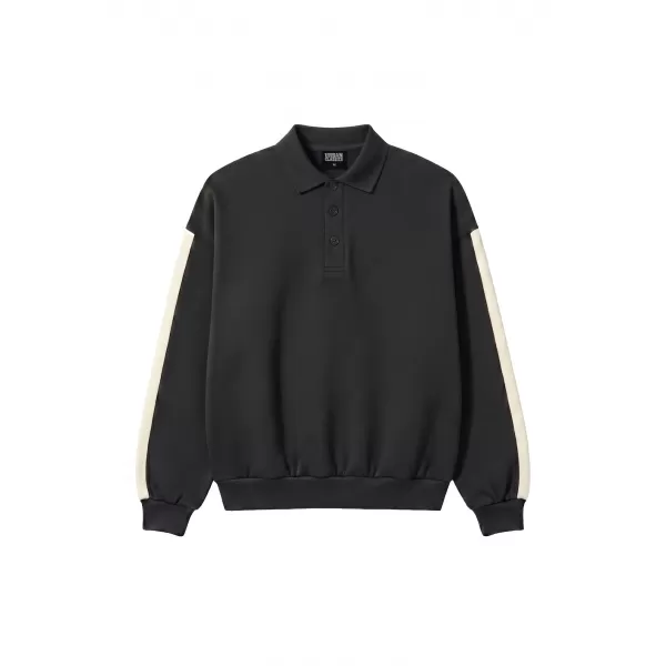  Herren-T-Shirt mit Kragen URBAN CLASSICS TB8595-00007 SCHWARZ 