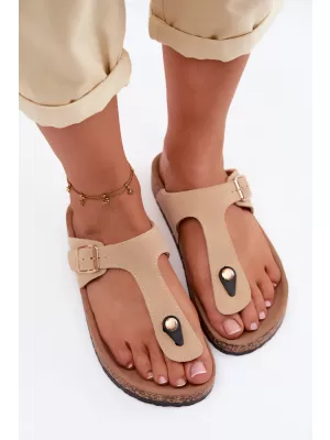 Damen-Flip-Flops BOTO 26SD21-101 BEIGE