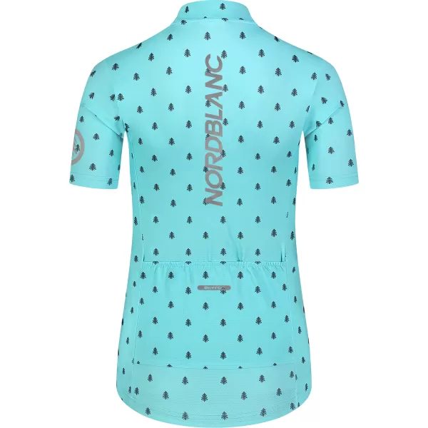  Damen-Radtrikot NORDBLANC TREES NBSLF8085 BLAU 