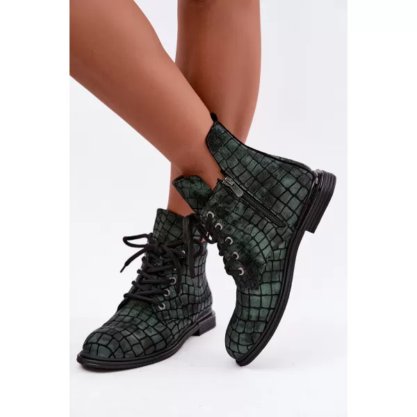 Damen-Stiefeletten ARTIKER 55C1325 GRÜN/SCHWARZ 