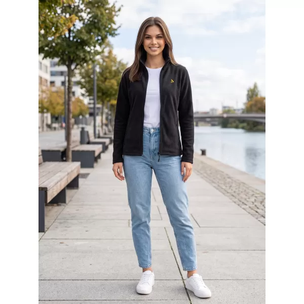  Fleece-Sweatshirt für Damen ALTISPORT ALW002852 SCHWARZ UND GOLD 