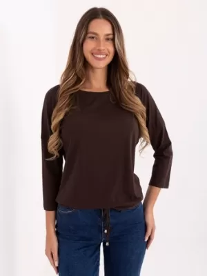 Damenbluse BASIC FEEL GOOD RV-BZ-4691.40P DUNKELBRAUN