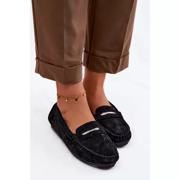  Damenmokassins S.BARSKI LR61-7029 SCHWARZ 