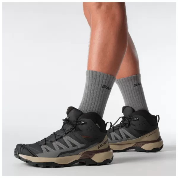 Herrenschuhe SALOMON X ULTRA 360 MID GORE-TEX L47743300 PHANTOM/DESSERTBRÄUNE/RUM-ROSINE 