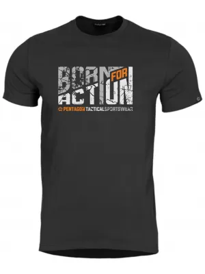 Herren-T-Shirt PENTAGON AGERON BORN FOR ACTION K09012-BA SCHWARZ