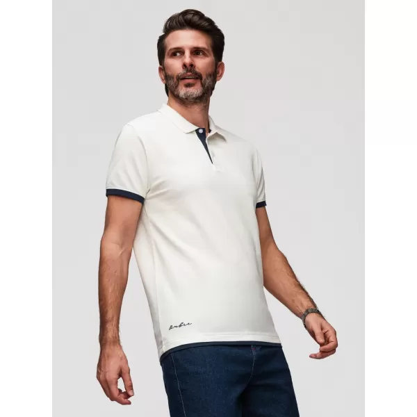  Herren-T-Shirt mit Kragen OMBRE OM-POSS-0170 WEIß 