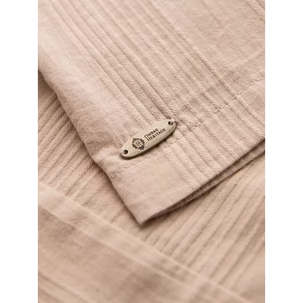  Herrenhemd OMBRE OM-SHSS-0221 HELLBRAUN 
