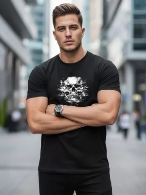 Herren-T-Shirt DSTREET NX085R SCHWARZ