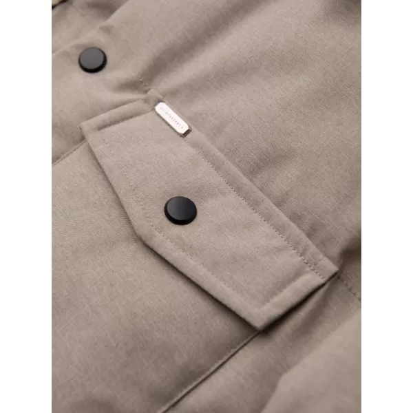  Gesteppte Hemdjacke für Herren OMBRE OM-JALP-0256 SCHWARZ 