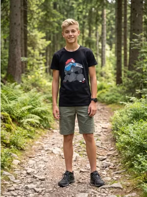 Kinder-T-Shirt ALPINE PRO ECOMO 4 SCHWARZE VARIANTE STK