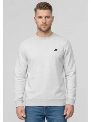 Herren-Sweatshirt 4F WMM00TSWSM2549 KALTE HELLGRAUE MELANGE