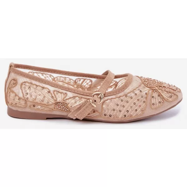  Ballerinas für Damen BOTO CH951 DUNKELBEIGE 