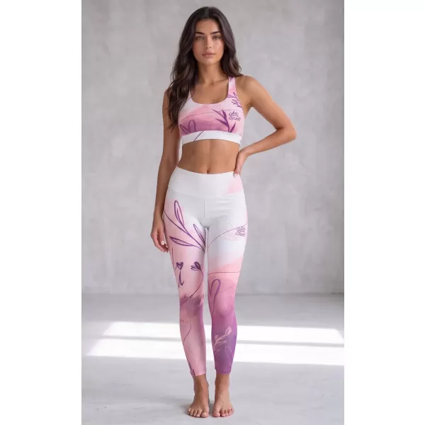  Lange Premium-Leggings für Damen (neue Größen) ALTISPORT VOJ/ALW083LEG05 WEIß ROSA 