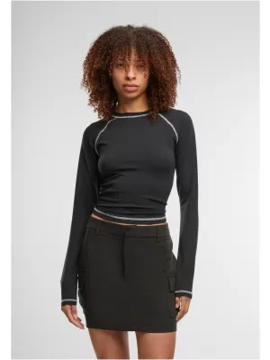 Damen-T-Shirt URBAN CLASSICS TB7730 SCHWARZ