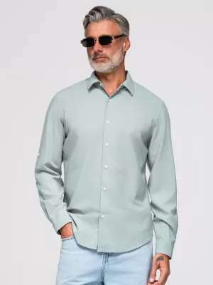 Herrenhemd OMBRE OM-SHCS-0190 PASTELLGRÜN