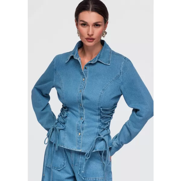  Damenhemd OMBRE OW-SH-E0070 BLAU 