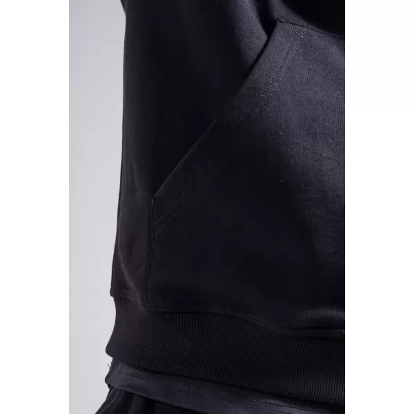  Sweatshirt mit Reißverschluss und gesticktem Logo NEBBIA PRIMAL 884 SCHWARZ 