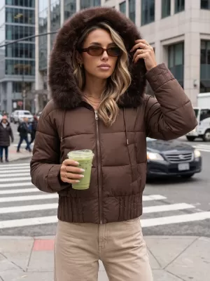 Damenjacke DSTREET TY5829 BRAUN
