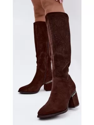 Damenstiefel S.BARSKI HY62-8122 SCHOKOLADE