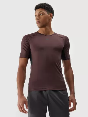 Herren-T-Shirt 4F WAW25TTSHM2402 DUNKELBRAUN