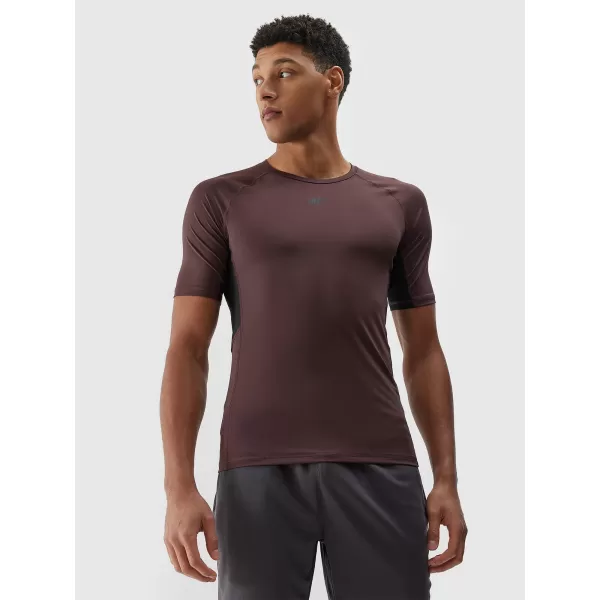  Herren-T-Shirt 4F WAW25TTSHM2402 DUNKELBRAUN 