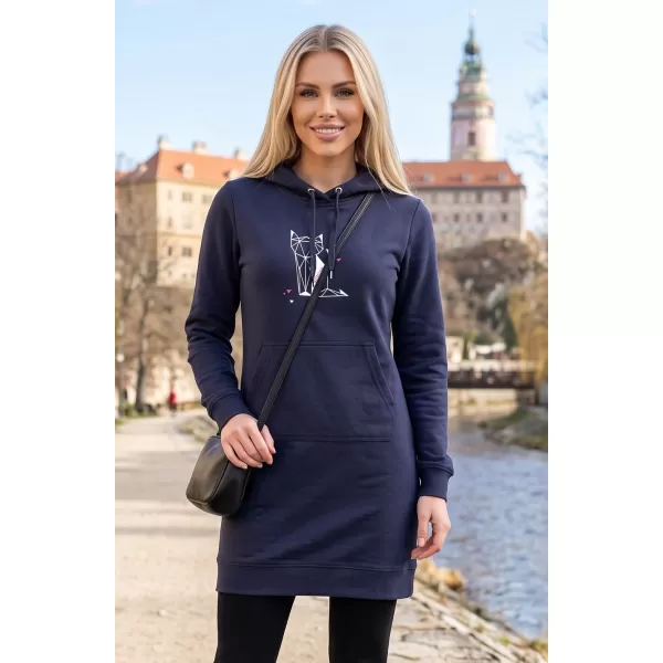  Erweitertes Damen-Sweatshirt ALTISPORT ALW091419 MARINEBLAU 