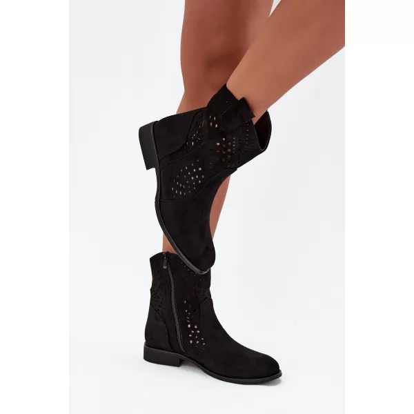  Damen-Stiefeletten BOTO DA167P SCHWARZ 