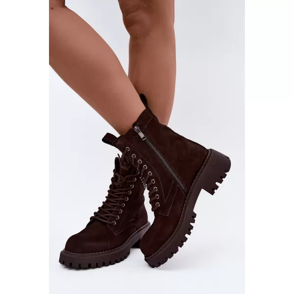  Damen-Stiefeletten D&A JC62-1035 BRAUN 