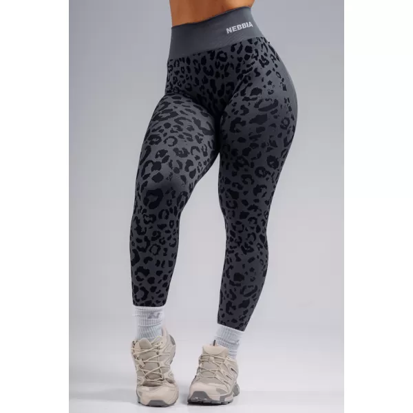  Kompressions-Push-up-Leggings mit Leopardenmuster NEBBIA PRIMAL 849 SCHWARZER LEOPARD 