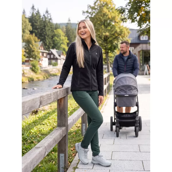 Fleece-Sweatshirt für Damen ALTISPORT ALW002852 SCHWARZ UND SILBER 