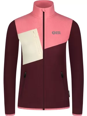 Leichtes Fleece-Sweatshirt für Damen NORDBLANC BEECH NBSFL8375 BURGUND