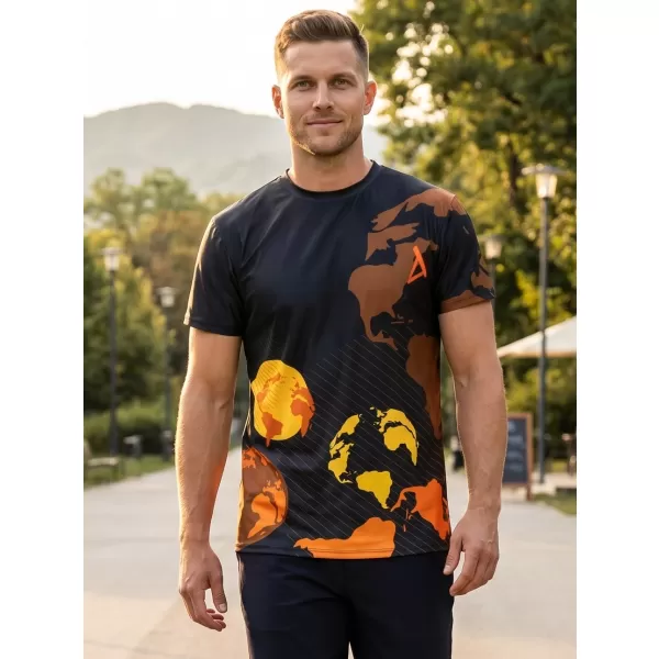 Herren Freizeithemd Premium ALTISPORT VOJ/ALM130TR06 SCHWARZ-ORANGE 